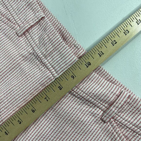 Talbots Bermuda Perfect Short Womens 2 Seersucker Pink White Stripe Cotton - Picture 6 of 7